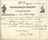Rechnung des im Haus ansässigen „Grabdenkmäler-Geschäfts“ von Friedrich Simmoth, 1877 (StadtA Schwäb. Hall 19/4358)