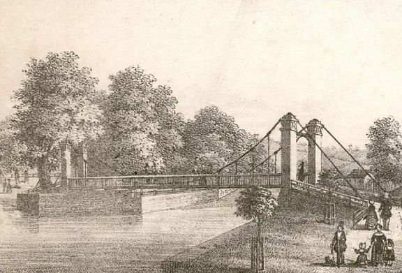Vignette zu einer Stadtansicht um 1850. Lithografie von Wilhelm Haaf nach Aufnahme von F. Bonhöffer (StadtA SHA S10/0712)