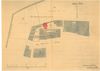 Lageplan zum Bau einer Holzremise hinter dem Haus Nr. 34, 1910. Das Areal im Bereich des Zwingers wird als  Turnplatz genutzt. (StadtA SHA 27/0450)