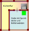 Rekonstruktion des Grundrisses im Obergeschoss. Plan: Albrecht Bedal (StadtA Schwäb. Hall DIG 00051)