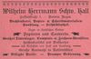 Anzeige der „Buchbinderei, Papier- & Schreibwarenhandlung“ mit privater Leihbibliothek von Wilhelm Herrmann aus dem Jahr 1901, aus: W. Burkhardt (Bearb.): Adreß- und Geschäfts-Handbuch der Oberamtsstadt Schwäbisch Hall, Schwäbisch Hall 1901, Inseratenanhang, S. 12 (StadtA Schwäb. Hall Bibl. 2947)