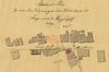Lageplan von 1863, angefertigt anlässlich der  ''Bauveränderung'' des Hausbesitzers, Lumpensammler Hopfensitz (StadtA SHA 27/443)