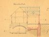 Anbau eines Eiskellers 1888: Schnitt durch Haupt- und Nebengebäude mit Kellern (StadtA SHA 27/0043)