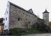 Westansicht mit Stadtmauer, Oktober 2016. Foto: Dietmar Hencke (StadtA Schwäb. Hall DIG 08354)