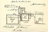 Grundriss des Anwesens mit dem Nachbarhaus Nr. 79 und dessen Nebengebäuden. Zeichnung aus den Bauakten, 1913 (Baurechtsamt SHA /  StadtA SHA Server Häuserlexikon)