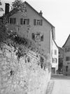 Ansicht aus der Einmündung der Neustetterstraße. Undat., um 1928-1935. Fotograf unbekannt (StadtA Schwäb. Hall DIG 05612, Original: Ivo Lavetti / www.nostalgus.de, alle Rechte vorbehalten)