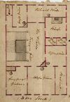 Grundriss der elterlichen Wohnung im dritten Stock, ebenfalls von Carl Stock 1871 in Australien angefertigt (StadtA Schwäb. Hall R60/30)