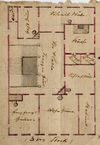 Grundriss der elterlichen Wohnung im dritten Stock, ebenfalls von Carl Stock 1871 in Australien angefertigt (StadtA Schwäb. Hall R60/30)