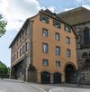 Westansicht vom Marktplatz aus, März 2017. Foto: Dietmar Hencke (StadtA Schwäb. Hall DIG 10272)