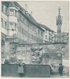 Der Marktbrunnen im Jahr 1910, aus Wilhelm German: Illustrierter Führer von Schwäb. Hall (Solbad) und Umgebung, Schwäbisch Hall 1910 (StadtA Schwäb. Hall StA So 7217)