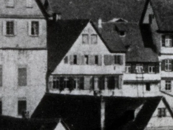 Ausschnitt aus einer Stadtansicht von 1909 (StadtA SHA FS 13522)