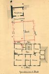 Grundriss des Obergeschosses für die Erweiterung des Hauses, 1900 (StadtA SHA 27/371)