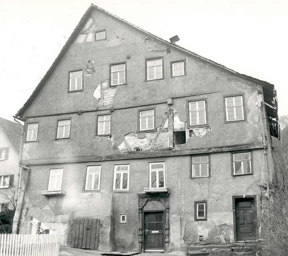 Bild kurz vor dem Abbruch 1973. Foto: Hans Kubach (StadtA SHA FS 02501b)