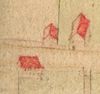 Ausschnitt aus der Flurkarte von Unterlimpurg, 1703. Das Haus ist links unten zu sehen (StadtA SHA 16/0021)