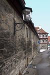 Blick entlang der Fassade zum Säumarktturm, Januar 2017. Foto: Dietmar Hencke (StadtA Schwäb. Hall DIG 08345)