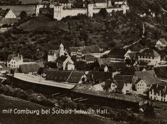 Ausschnitt aus einer weiteren Fotopostkarte, 1938. Fotograf unbekannt, Original in Privatbesitz (StadtA Schwäb. Hall DIG 06278)