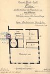 Grundriss des Erdgeschosses zum Einbau einer neuen Latrine, 1899 (Baurechtsamt Schwäb. Hall, Bauakten)