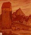 Das Crailsheimer Tor in den 1920er Jahren auf einem Gemälde des Haller Oberreallehrers Gustav Schlipf (StadtA Schwäb. Hall FS 13286)