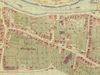 Ausschnitt aus dem Stadtplan von 1816. Die spätere „Tanne“ ist in der Bildmitte an der Ecke Lange Straße-Glockengasse erkennbar (StadtA Schwäb. Hall 16/69)