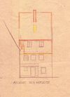 Pläne zum Ausbau des Dachstocks, 1956: Ansicht der Hofseite (Baurechtsamt Schwäb. Hall)