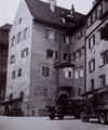 Bild vom Hafenmarkt aus, vermutlich 1950er Jahre. Foto: Prof. Adolf Schumacher (StadtA Schwäb. Hall FS 49812)