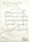 Plan zum Anschluss des Hauses an die Kanalisation 1958. Die verschiedenen Toiletten, Badewannen und Waschbecken sind eingezeichnet (Baurechtsamt SHA, Bauakten Am Spitalbach 11)