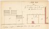 Ansicht der südlichen Längsseite und Grundriss zum Einbau einer „Gaskraftmaschine“ und einer Schmiedewerkstatt in der hinter dem Haus gelegenen Scheuer, 1873 (StadtA Schwäb. Hall 27/506)