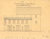 Plan der Fassade zum Haalplatz für  den Neubau des späteren Hauses Nr. 6/1 von 1868, dahinter die südliche Längsseite des Hauses PKN 820 (Baurechtsamt SHA, Bauakten Brückenhof 6/1)