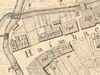 Ausschnitt aus dem Primärkataster  von 1827. Das mit der Nummer 745 bezeichnete Gebäude ist in der linken Bildmitte zu erkennen (StadtA SHA S13/0583)
