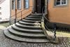 Geschwungene Barocktreppe zum Plateau von St. Michael, März 2017. Foto: Dietmar Hencke (StadtA Schwäb. Hall DIG 10276)