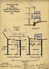 Hausgrundrisse, die 1903 im Zusammenhang mit dem Anbau einer Veranda auf der Hausrückseite erstellt wurden. (StadtA Schwäb. Hall 27/445)