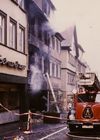 Nach der Löschung des Brands am 12. November 1980. Foto: Freiwillige Feuerwehr Schwäbisch Hall (StadtA SHA Q23/19)