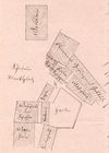 Lageplan zum Neubau eines Kuhstalls, 1856 (StadtA SHA 27/0015)