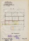Querschnitt zum Umbau des Haupthauses und Anbau eines „Pissoirgebäudes“, 1950 (StadtA SHA 21/0456)