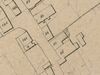 Ausschnitt aus dem Primärkataster  von 1827.  Das Anwesen (Bildmitte) hat die Nummer 85 (StadtA SHA S13/0842)