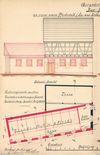 Fassadenansicht zum Umbau in einen Pferdestall, 1896 (StadtA SHA 27/0333)