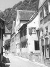 Blick aus Richtung Süden durch die Neustetterstraße. Undat., um 1928-1935. Fotograf unbekannt (StadtA Schwäb. Hall DIG 05599, Original: Ivo Lavetti / www.nostalgus.de, alle Rechte vorbehalten)