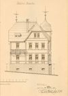 Ansicht der Ostseite (Gartenseite) aus den Plänen für den Neubau, 1903 (StadtA Schwäb. Hall 27/528).