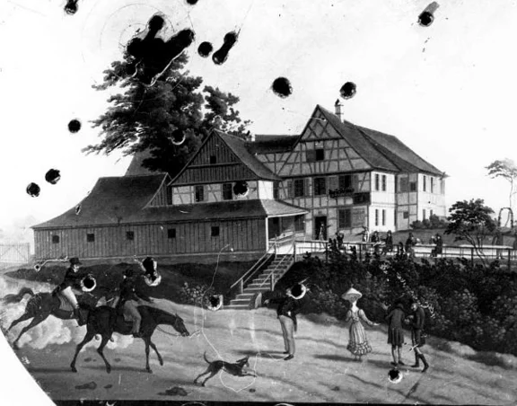 Auf einer Schützenscheibe von 1829 (StadtA SHA FS 01909)