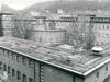 Blick aus Richtung Osten auf die Rückseite der Justizvollzugsanstalt, 1977. Foto: Haller Tagblatt (StadtA Schwäb. Hall FS 06652)