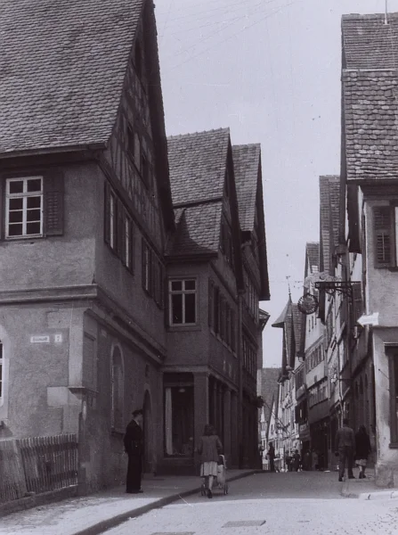 Bild um 1950. Foto: Adolf Schumacher (StadtA Schwäb. Hall FS 49777)