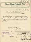 Schreiben des Besitzers Georg Kern mit gedrucktem Briefkopf und Skizze einer kleineren Umbaumaßnahme (neue Tür gegen Norden) von 1910 (StadtA SHA 21/0456)