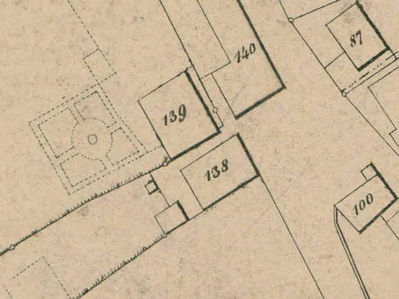 Ausschnitt aus dem Primärkataster von 1827 (Nr. 138) (StadtA Schwäb. Hall S13/842)