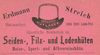 Anzeige des Hutladens Streich von 1901 aus: W. Burkhardt (Bearb.): Adreß- und Geschäfts-Handbuch der Oberamtsstadt Schwäbisch Hall, Schwäbisch Hall 1901, Inseratenanhang, S. 31 (StadtA Schwäb. Hall Bibl. 2947)