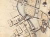 Ausschnitt aus dem Salinenplan des Geometers Seifferheld von 1804. Rechts neben dem Sulferturm ist der heutige, 1779/80 als Teil einer „Wasserkunst“ erbaute „Kunststeg“ erkennbar (StadtA Schwäb. Hall 16/65)