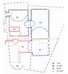 Altersplan der Keller unter den Häusern Hafenmarkt 4, Hohe Gasse 1 (links oben) sowie Neue Straße 1 und 3. Plan: Michael Weihs / Christian Schaetz (StadtA Schwäb. Hall S26/0191)