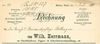 Briefkopf der im Haus ansässigen Buchbinderei von Wilhelm Herrmann, 1898 (StadtA Schwäb. Hall 61/1778)