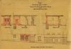Schnittzeichnungen und Ansichten zum Einbau eines Ladenlokals (homöopathische Abteilung) im Erdgeschoss des Altbaus zur Oberen Herrngasse hin, 1891 (Baurechtsamt Schwäb. Hall, Bauakten)