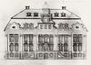 Nicht umgesetzter Entwurf von J. P. Meyer für einen Neubau des Rathauses (StadtA Schwäb. Hall FS 12990)