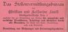 Anzeige eines 1901 im Haus ansässigen „Stellenvermittlungsbureaus“ aus: W. Burkhardt (Bearb.): Adreß- und Geschäfts-Handbuch der Oberamtsstadt Schwäbisch Hall, Schwäbisch Hall 1901, Inseratenanhang, S. 15 (StadtA Schwäb. Hall Bibl. 2947)